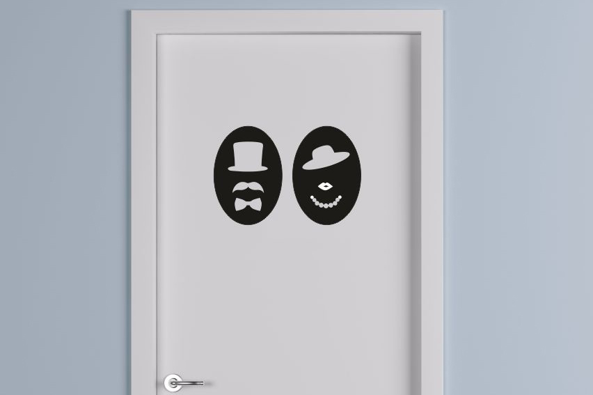 WC symboly toalety muž a žena WC symboly toalety muž a žena